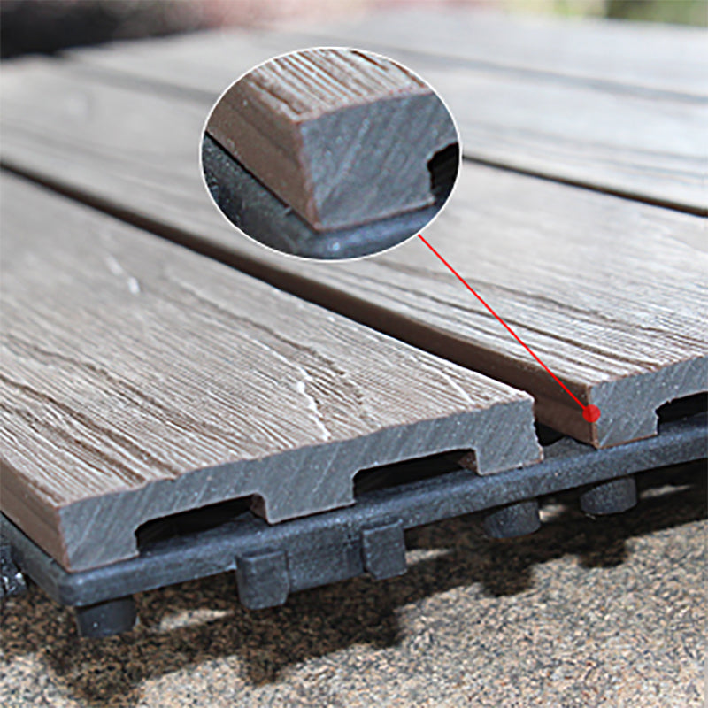 Outdoor Floor Board Stripe Composite Waterproof Square Deck Plank