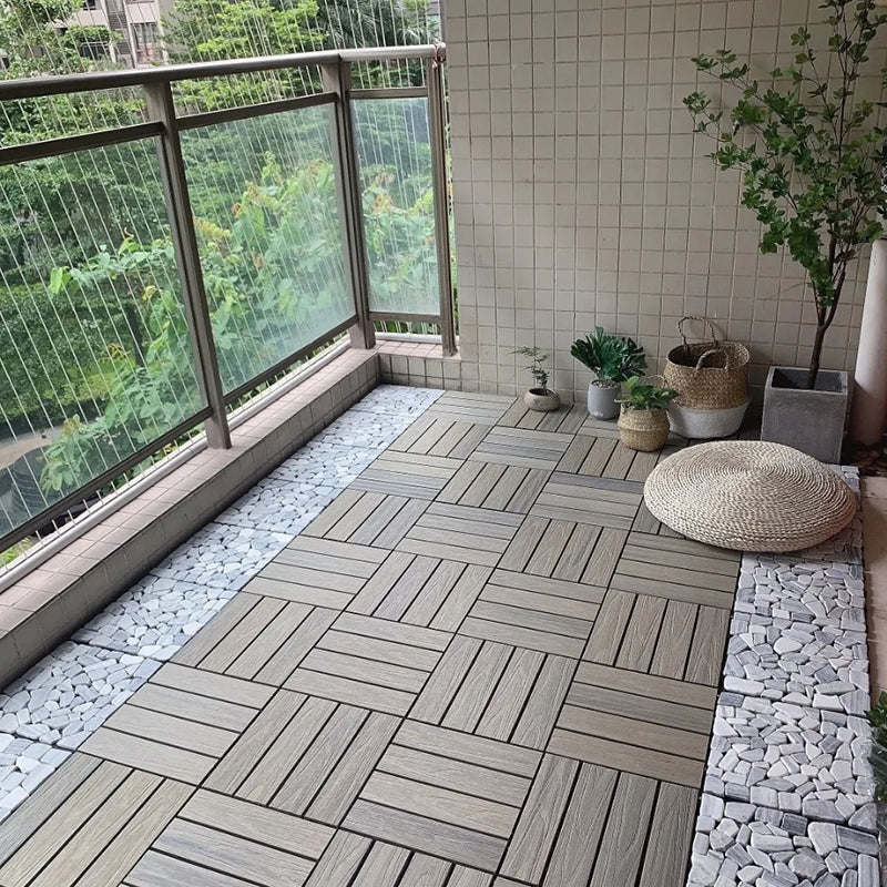 Snapping Patio Flooring Tiles Striped Pattern Tile Set Floor Board