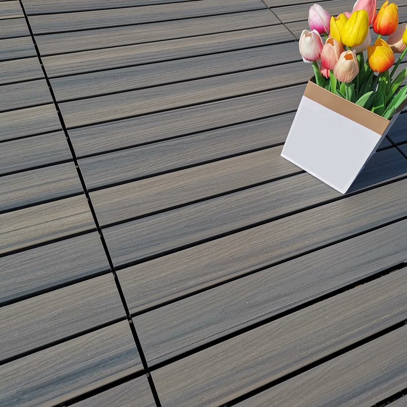 Snapping Patio Flooring Tiles Striped Pattern Tile Set Floor Board