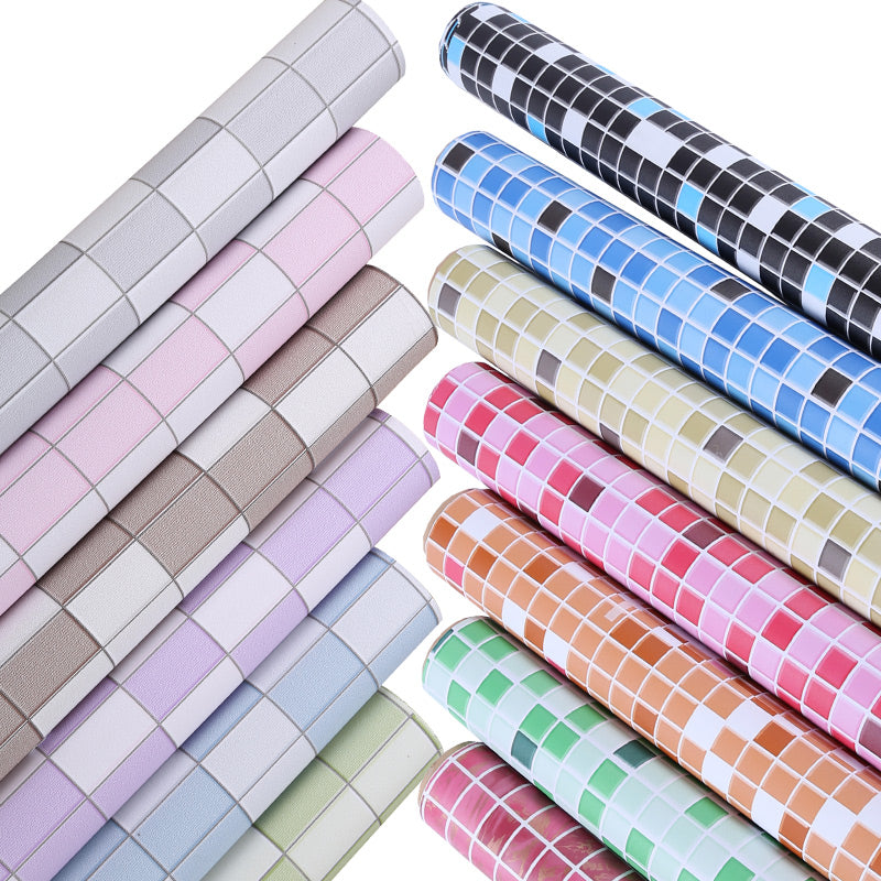 Colorful Mosaic Peel & Stick Tile Water-resistant Shower Wallpaper