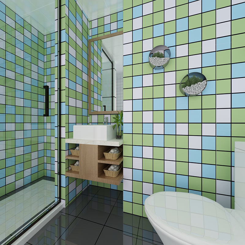 Colorful Mosaic Peel & Stick Tile Water-resistant Shower Wallpaper