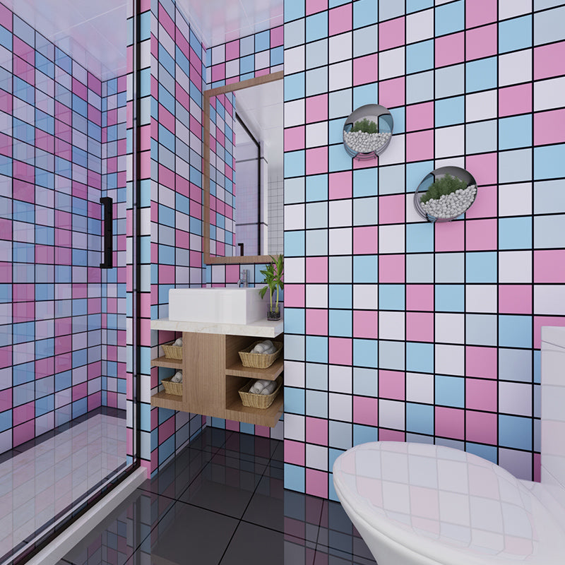 Colorful Mosaic Peel & Stick Tile Water-resistant Shower Wallpaper