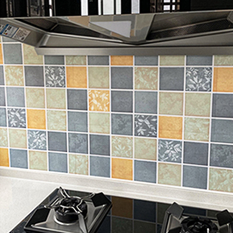 Grid Mosaic Peel & Stick Tile Water-resistant Kitchen Backsplash Wallpaper