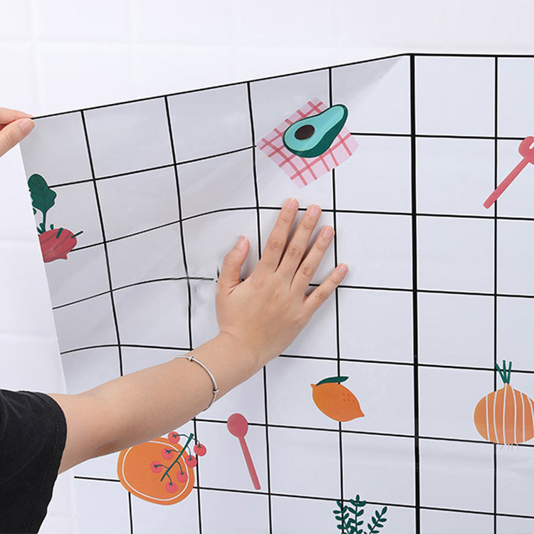 Grid Mosaic Peel & Stick Tile Water-resistant Kitchen Backsplash Wallpaper