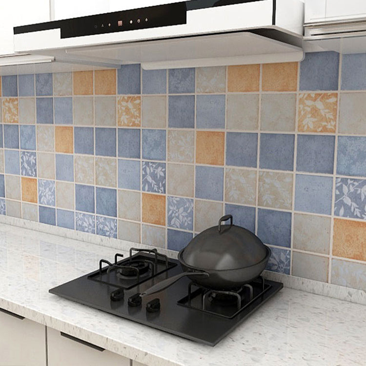 Grid Mosaic Peel & Stick Tile Water-resistant Kitchen Backsplash Wallpaper