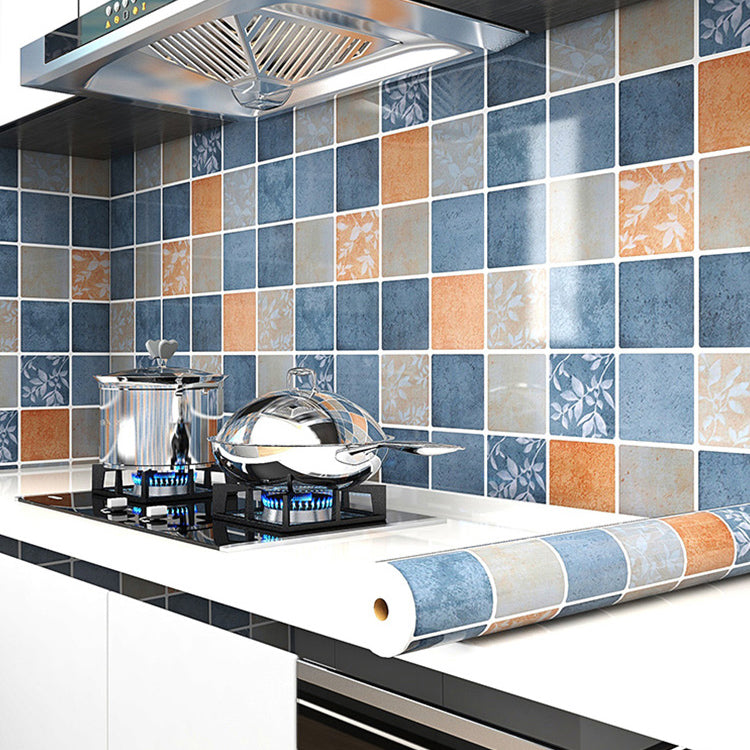 Grid Mosaic Peel & Stick Tile Water-resistant Kitchen Backsplash Wallpaper
