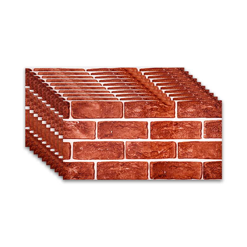 Brick Joint Peel & Stick Tile 12" x 24" Rectangular PVC Wallpaper