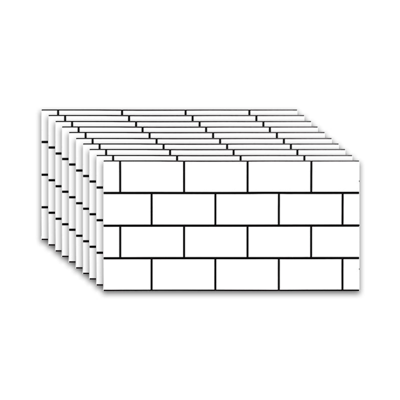 Brick Joint Peel & Stick Tile 12" x 24" Rectangular PVC Wallpaper