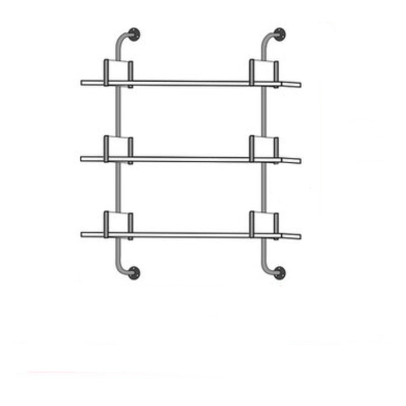 Contemporary White Bookcase Floating Closed Back Bookshelf with Shelves