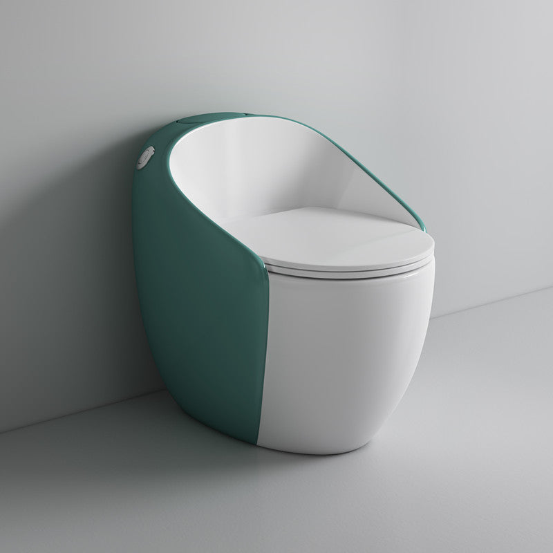 Modern Floor Mount Flush Toilet Ceramic Siphon Jet Urine Toilet with Seat for Bathroom