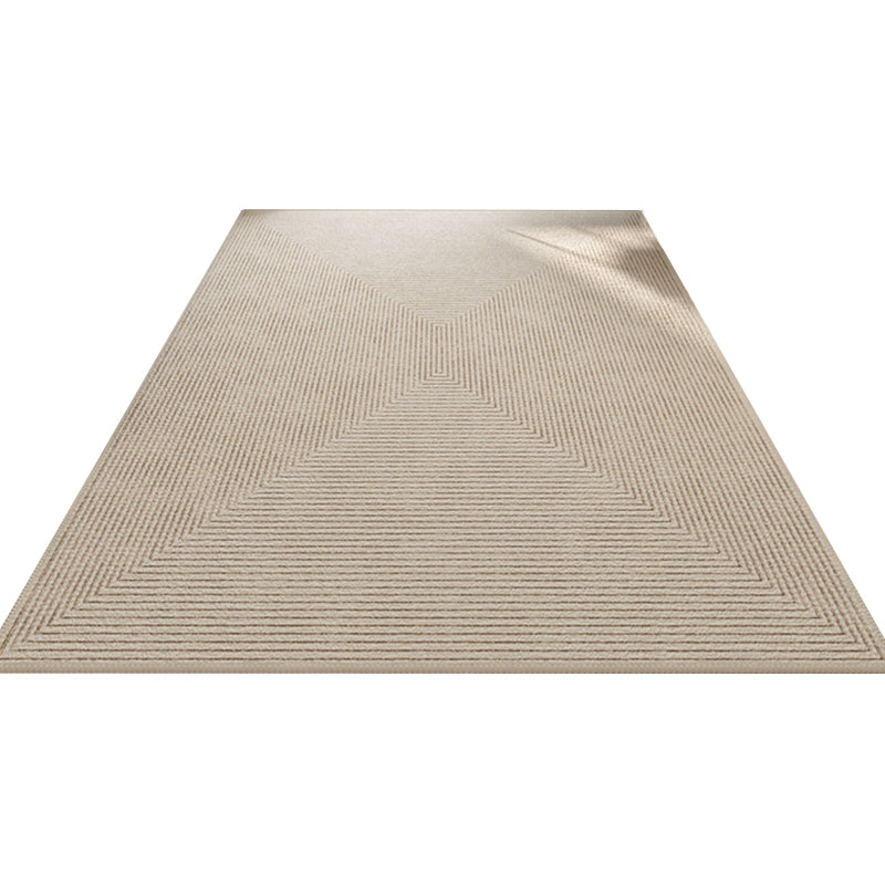Polyster Rectangle Carpet Striped Printed Living Room Area Rug Non-Slip Backing Carpet
