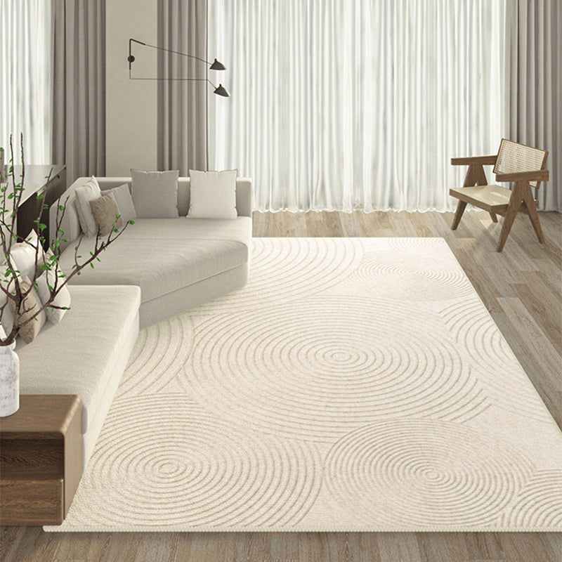 Polyster Rectangle Carpet Striped Printed Living Room Area Rug Non-Slip Backing Carpet