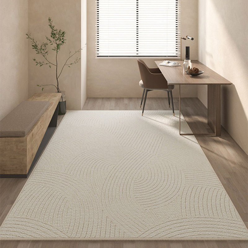 Polyster Rectangle Carpet Striped Printed Living Room Area Rug Non-Slip Backing Carpet