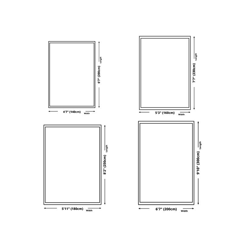 Abstract Pattern Rug Rectangle Polyster Modern Carpet Bedroom Room Non-Slip Backing Rug