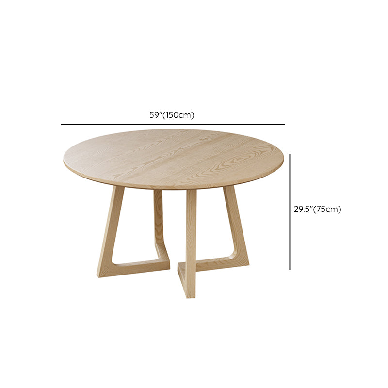 Modern Style Dinette Set 1/2/3/4/5 Pcs Round Solid Wood Dinette Table with Chair
