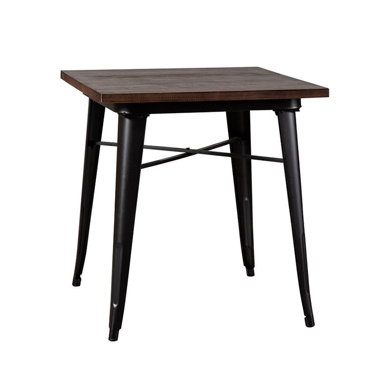 Industrial Dark Brown Dining Table Set 1/2/3/5 Pcs Solid Wood Dinette Set
