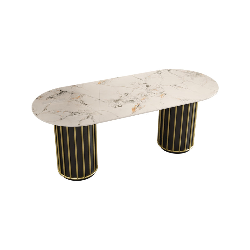 Glam Stone Furniture 1/5 Pcs Standard Height Dining Room Furniture Set for Home