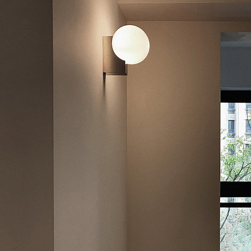 Ball Shape Glass Vanity Sconce Light Modern Style 1-Light Vanity Mirror Lights