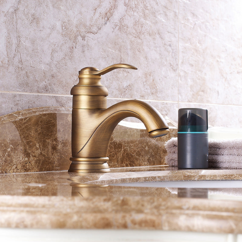 Traditional Wide Spread Bathroom Faucet Lever Handles Lavatory Faucet
