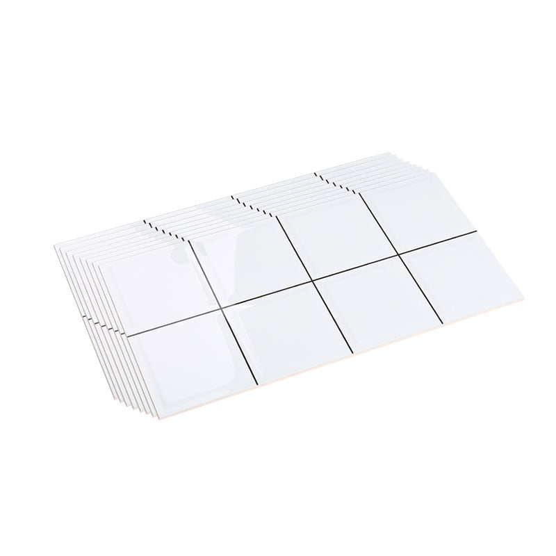 12" x 24"White Subway Tile Mixed Material Rectangular Kitchen and Bathroom Wall Tile