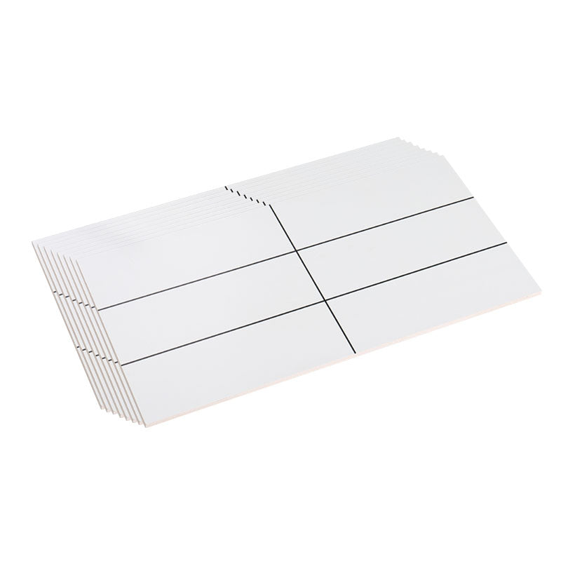 12" x 24"White Subway Tile Mixed Material Rectangular Kitchen and Bathroom Wall Tile
