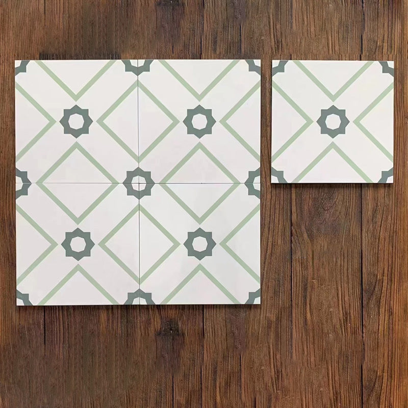 Square Ceramic Matte Straight Edge Singular Tile Spanish Bathroom Floor