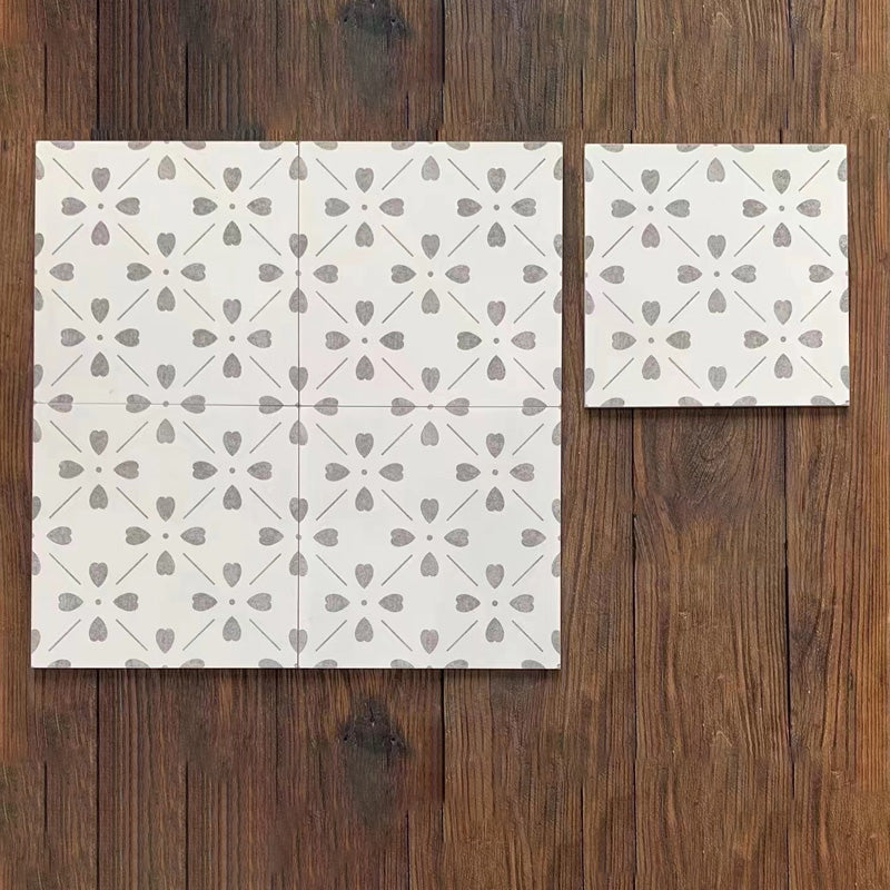Square Ceramic Matte Straight Edge Singular Tile Spanish Bathroom Floor