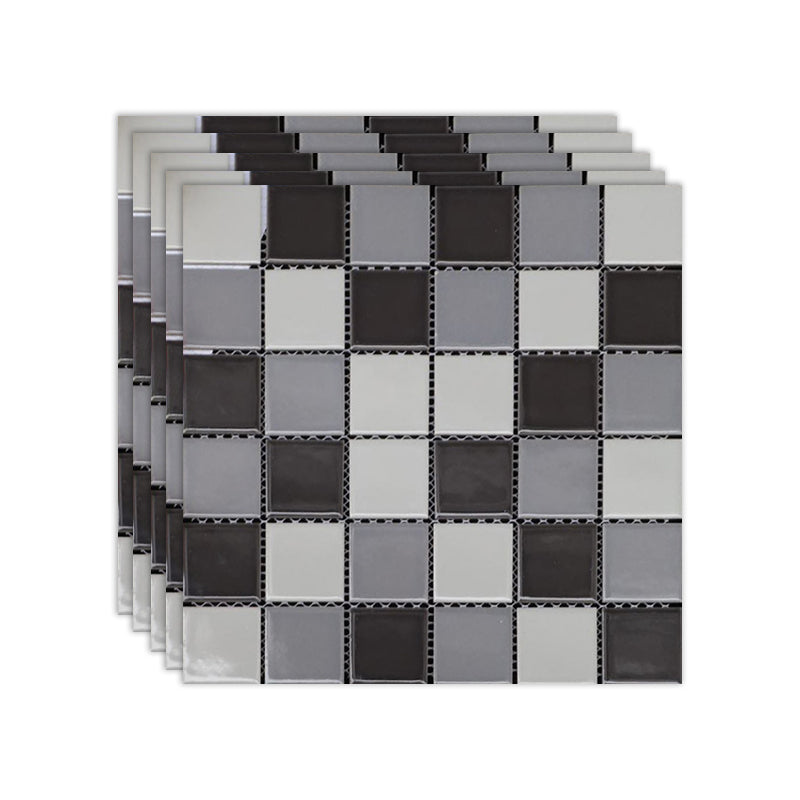 Black and White Wall Tile Mixed Material Mosaic Sheet Wall & Floor Tile