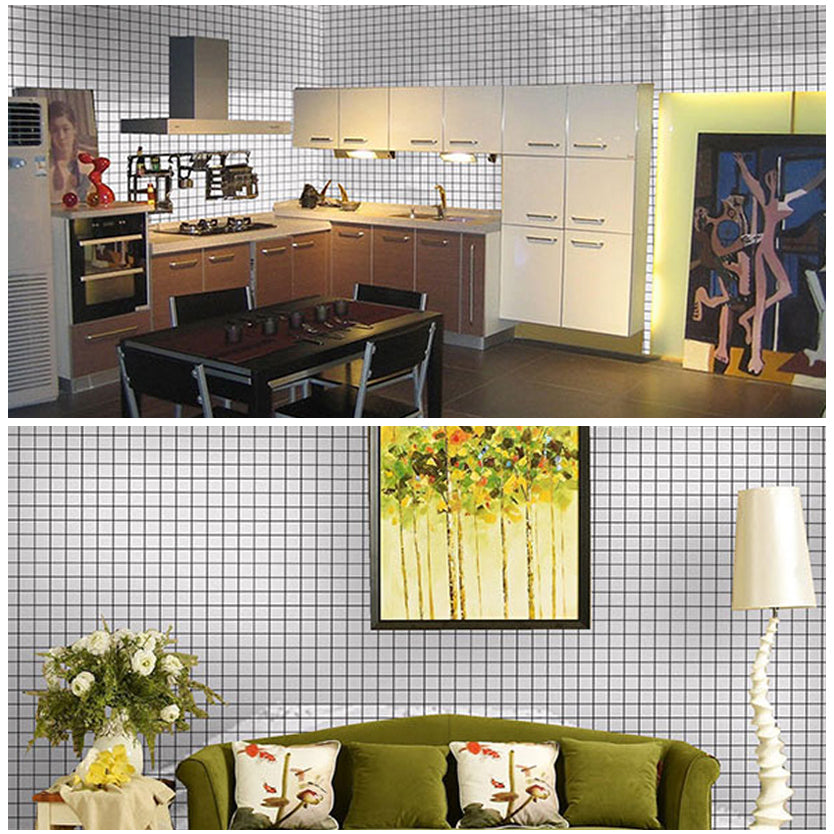 Black and White Wall Tile Mixed Material Mosaic Sheet Wall & Floor Tile