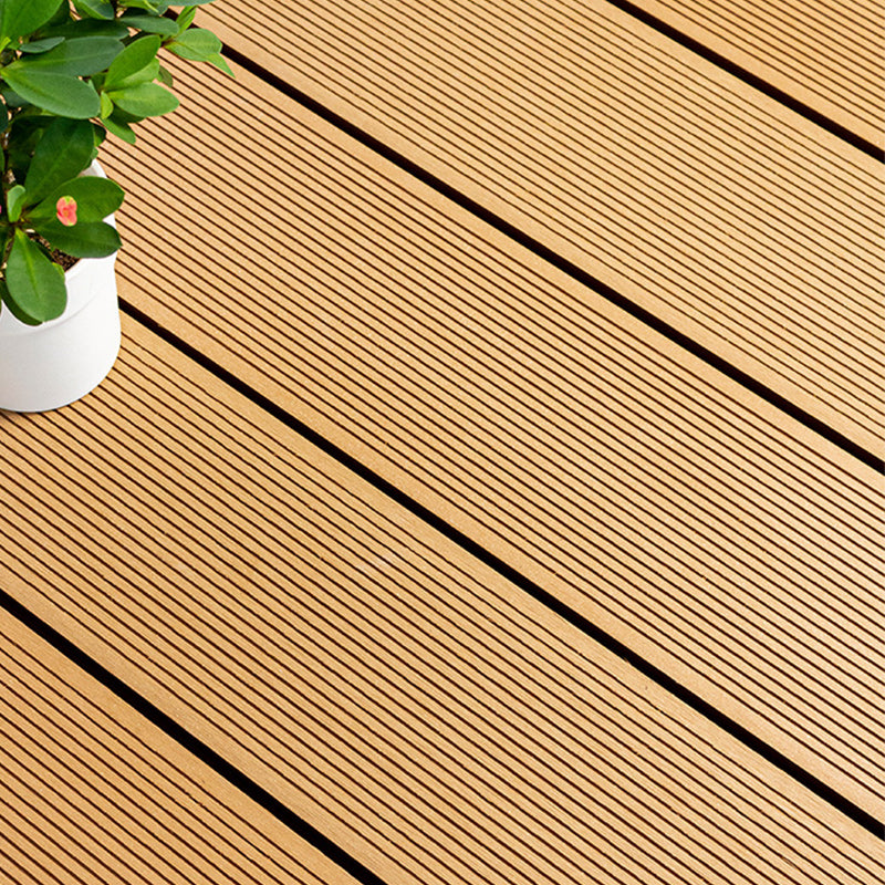 WPC Outdoor Flooring Rectangle Modern Style Waterproof Nail Flooring