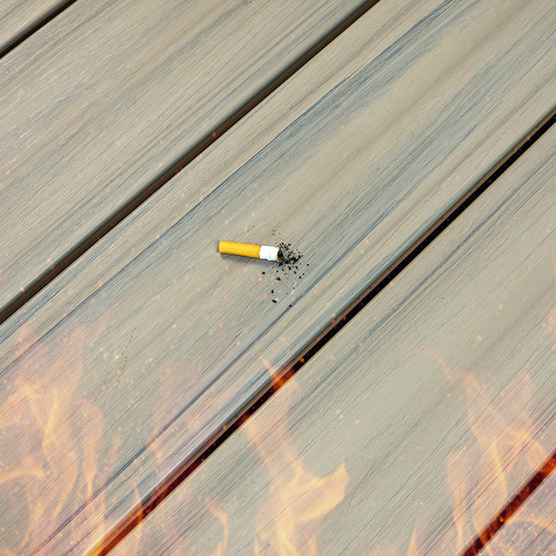 WPC Outdoor Flooring Rectangle Modern Style Waterproof Nail Flooring