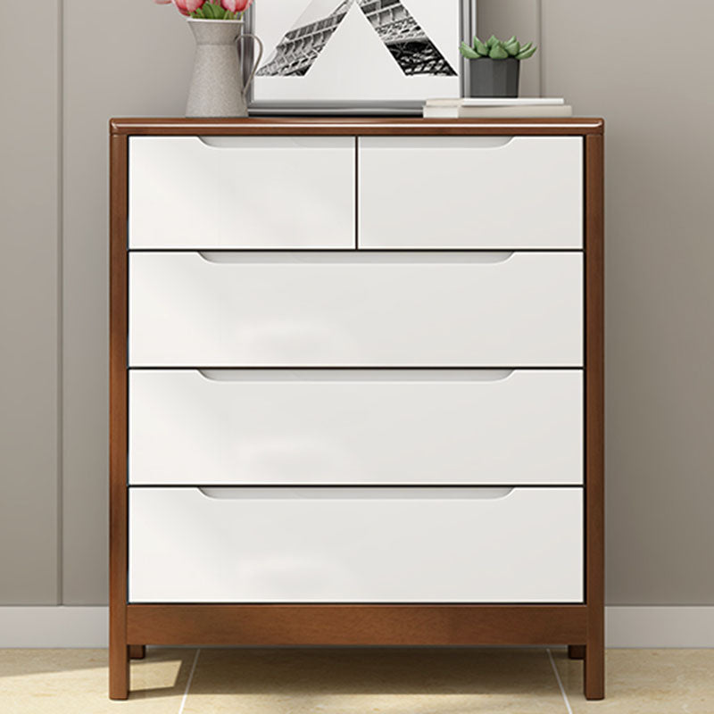 Contemporary Horizontal Double Dresser Wood Storage Dresser for Bedroom