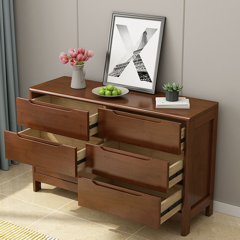 Contemporary Horizontal Double Dresser Wood Storage Dresser for Bedroom
