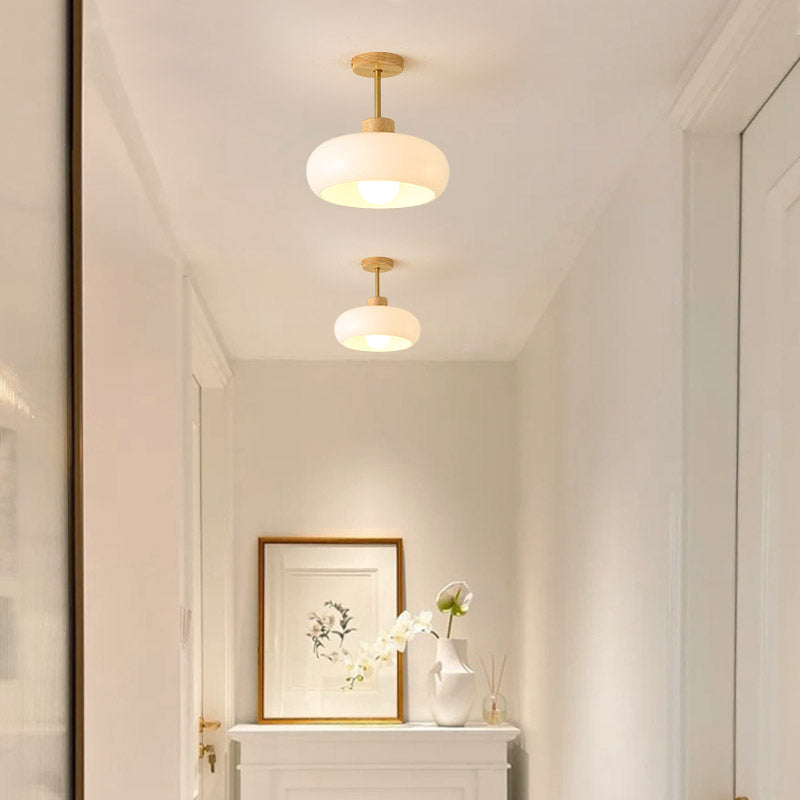 Nordic Ceiling Light Wooden Flush Mount Ceiling Light Fixture for Bedroom
