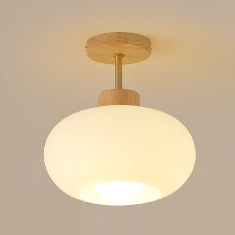 Nordic Ceiling Light Wooden Flush Mount Ceiling Light Fixture for Bedroom