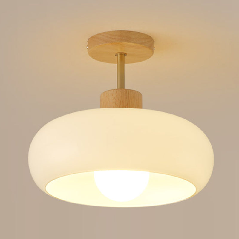 Nordic Ceiling Light Wooden Flush Mount Ceiling Light Fixture for Bedroom