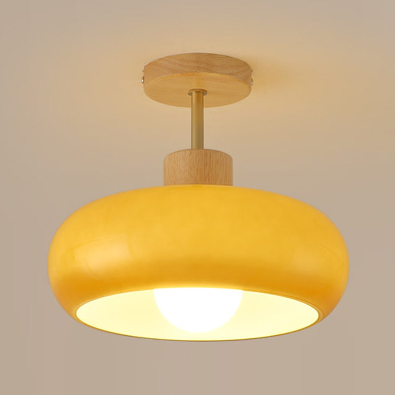 Nordic Ceiling Light Wooden Flush Mount Ceiling Light Fixture for Bedroom