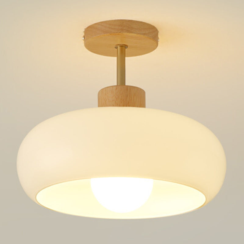 Nordic Ceiling Light Wooden Flush Mount Ceiling Light Fixture for Bedroom