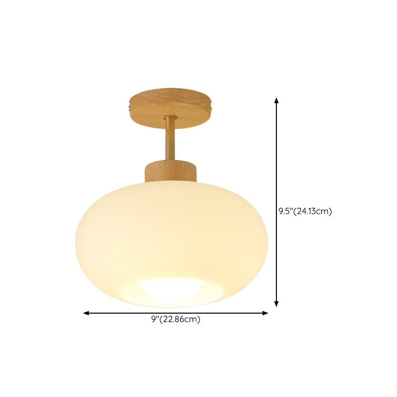 Nordic Ceiling Light Wooden Flush Mount Ceiling Light Fixture for Bedroom