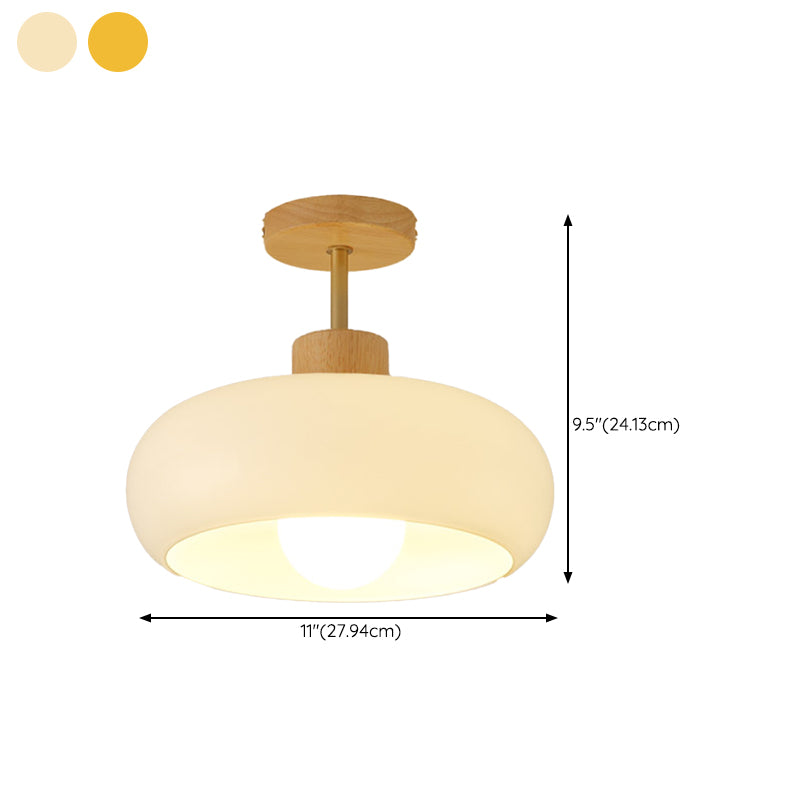 Nordic Ceiling Light Wooden Flush Mount Ceiling Light Fixture for Bedroom