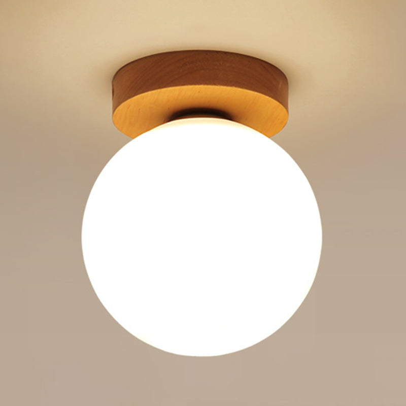 Modern Ceiling Light Wooden Flush Mount Ceiling Light Fixture for Bedroom