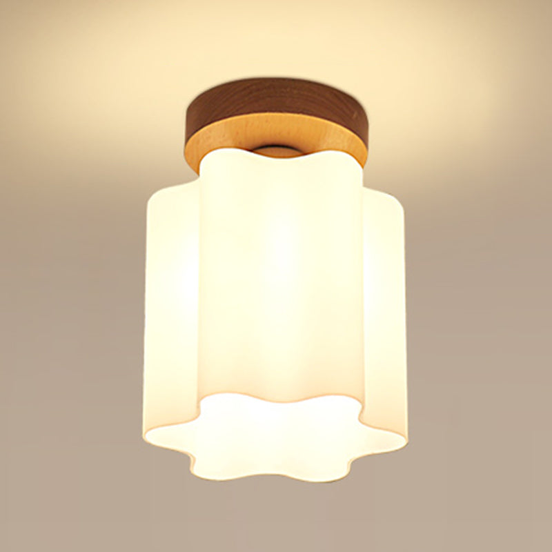 Modern Ceiling Light Wooden Flush Mount Ceiling Light Fixture for Bedroom