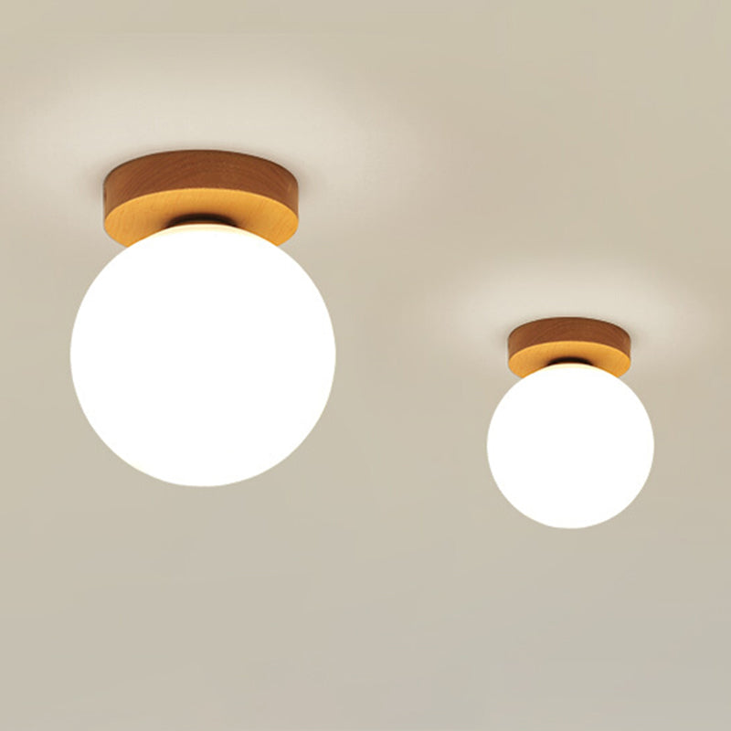Modern Ceiling Light Wooden Flush Mount Ceiling Light Fixture for Bedroom