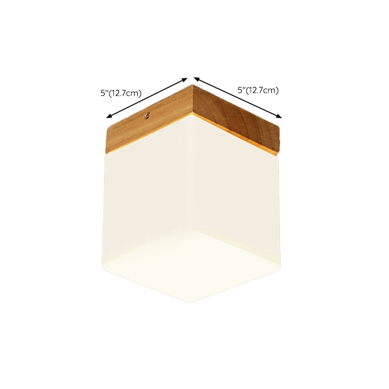 Modern Ceiling Light Wooden Flush Mount Ceiling Light Fixture for Bedroom