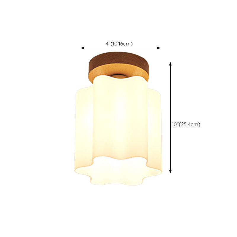 Modern Ceiling Light Wooden Flush Mount Ceiling Light Fixture for Bedroom