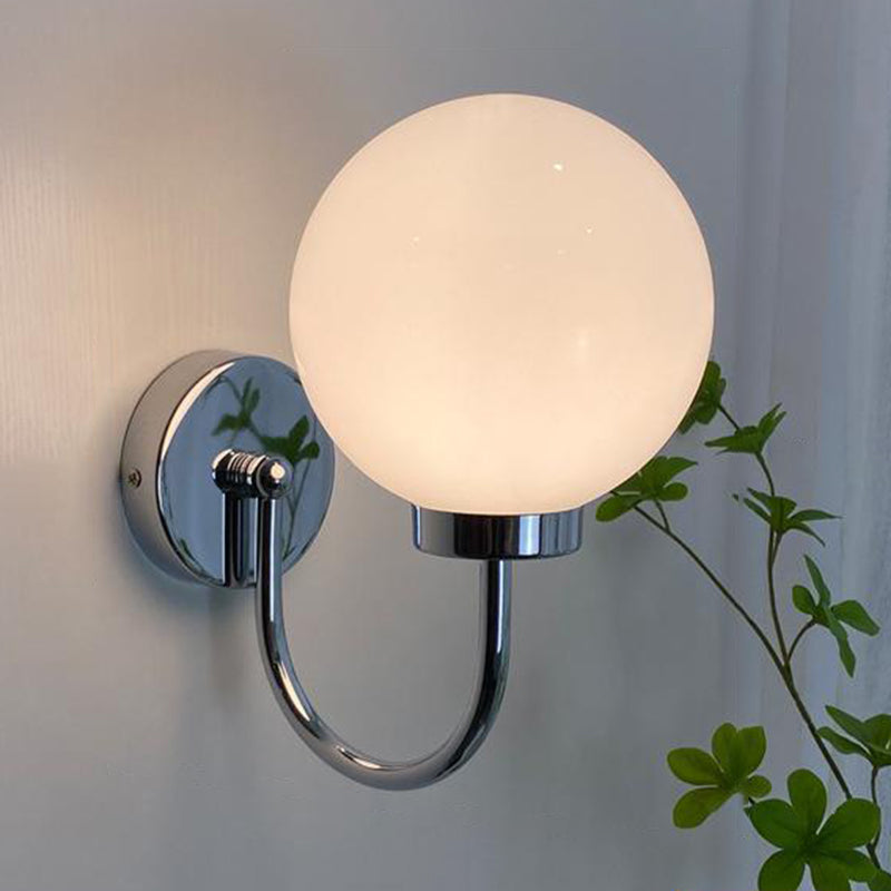 Modern Wall Light Fixture Household Wall Light Sconce with Glass Shade for Bedroom