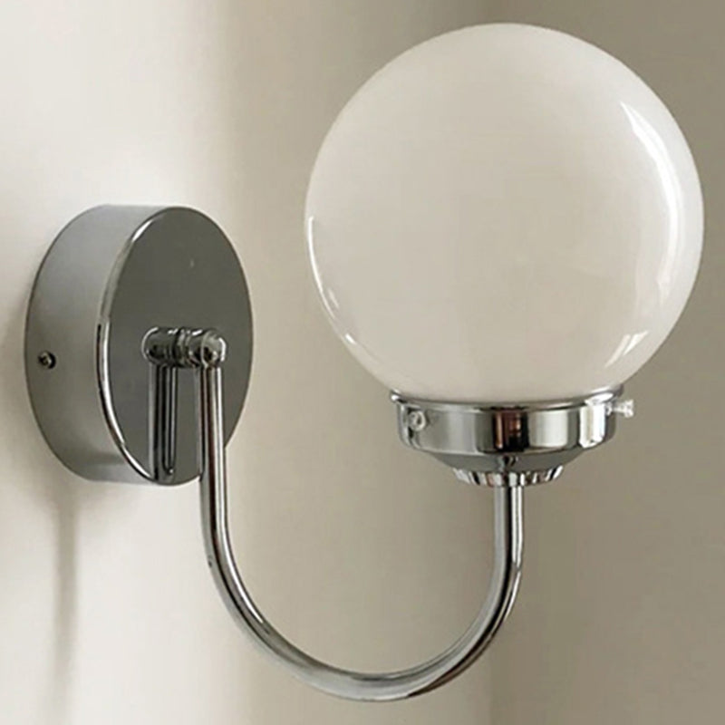 Modern Wall Light Fixture Household Wall Light Sconce with Glass Shade for Bedroom