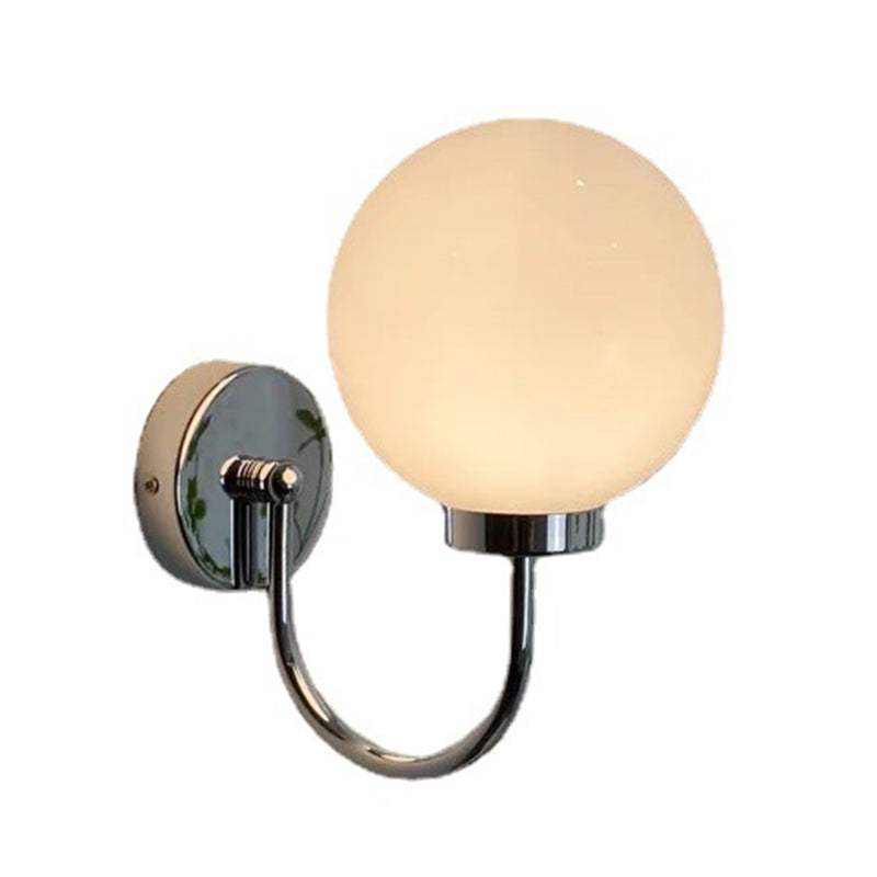 Modern Wall Light Fixture Household Wall Light Sconce with Glass Shade for Bedroom