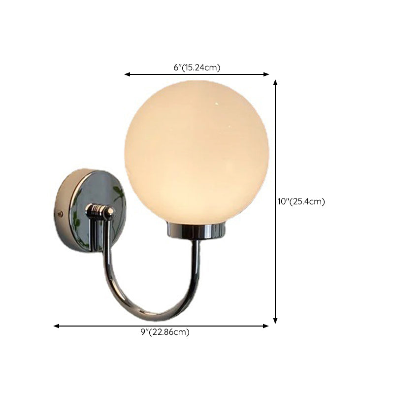 Modern Wall Light Fixture Household Wall Light Sconce with Glass Shade for Bedroom