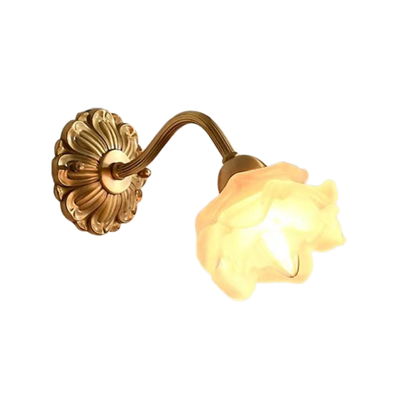 Creative Wall Light Fixture Contemporary Wall Light Sconce with Glass Shade for Bedroom